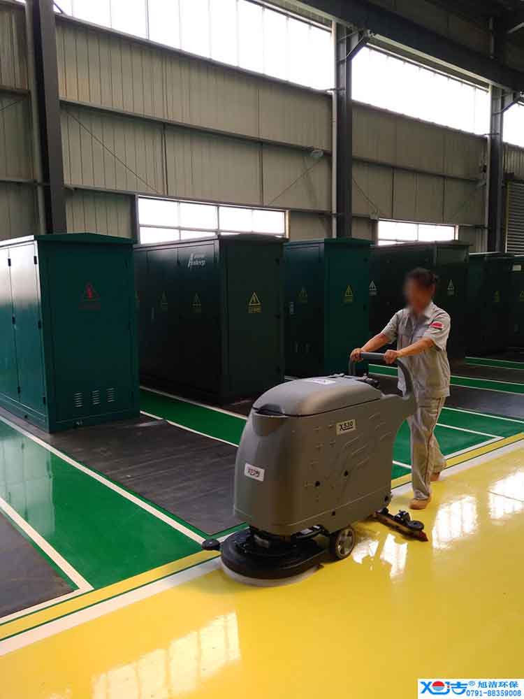 旭潔手推式多功能全自動洗地機，工廠生產(chǎn)倉庫工業(yè)洗地機2