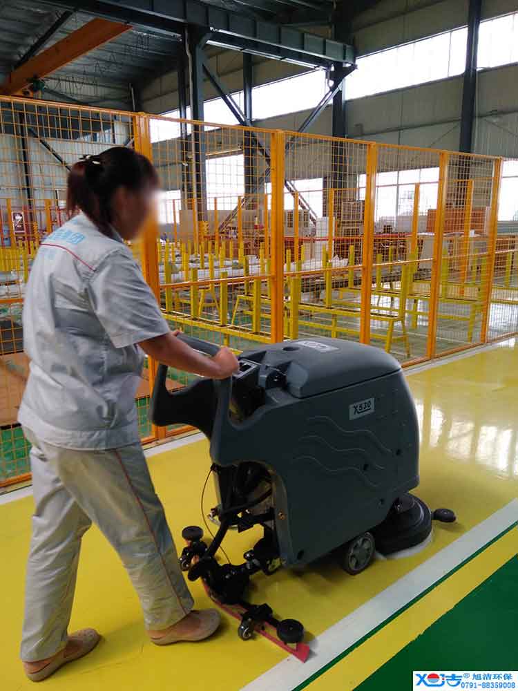 旭潔手推式多功能全自動洗地機，工業(yè)廠房物流洗地機